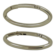 Metall Oval Silber Karabiner